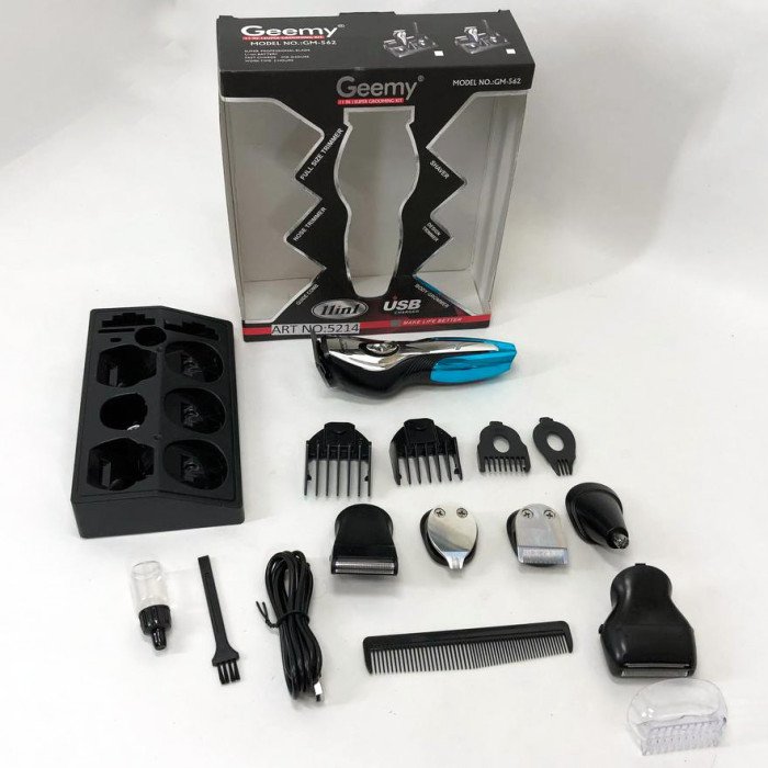 Машинка для стрижки, тример чоловічий GEMEI GM-562, машинка для стрижки голови, з насадками для бороди