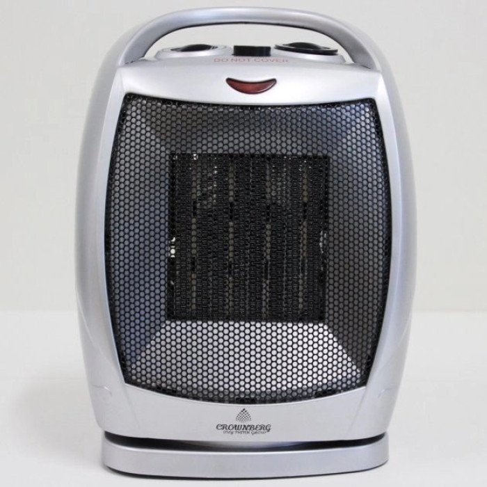 Обігрівач керамічний тепловентилятор Crownberg CB-7749 з таймером, вітродуйка електрична