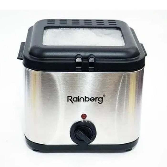 Фритюрниця для дому Rainberg RB-2219 з терморегулятором та знімною чашею електрофритюрниця міні фритюрниця