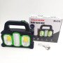 Ліхтар ручний на сонячній батареї 3в1 HB-6168-LED+2COB з боковою лампою, 3 режими з функцією Power Bank