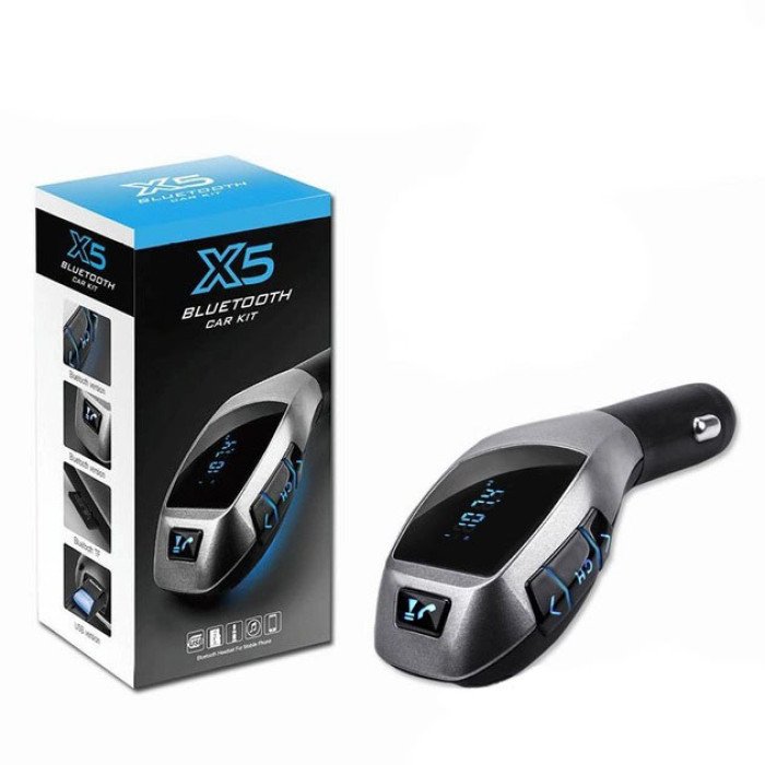 Автомобільний bluetooth fm модулятор X5 ВТ для автомагнітоли, mp3/фм трансмітер з дисплеєм