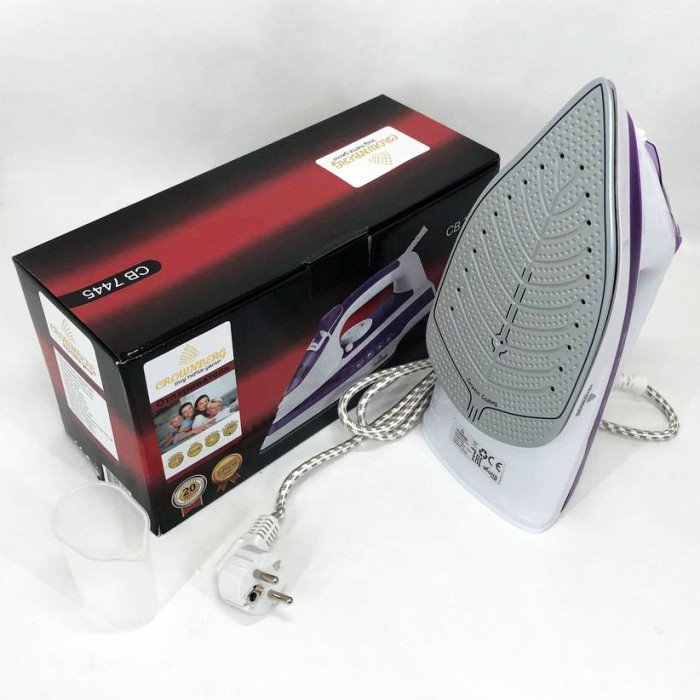 Праска парова з керамічним покриттям Crownberg CB-7445, праска-очисник, праска електрична