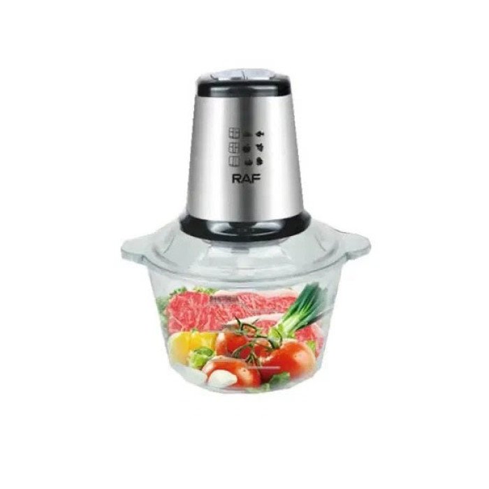 Електричний подрібнювач кухонний RAF R.7010 чоппер зі скляною чашею на 3 літри з потужністю 800 Вт