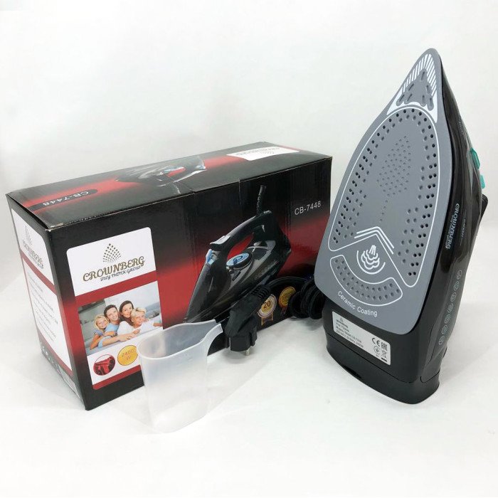 Праска Crownberg Cb-7448, парова праска для одягу, хороші праски, парова праска-очисник