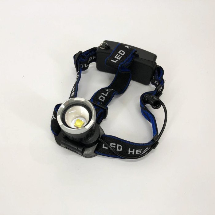 Налобний ліхтар Bailong BL-T24-P50 акумуляторний LED/Zoom 3 режими роботи, ліхтар на голову для риболовлі