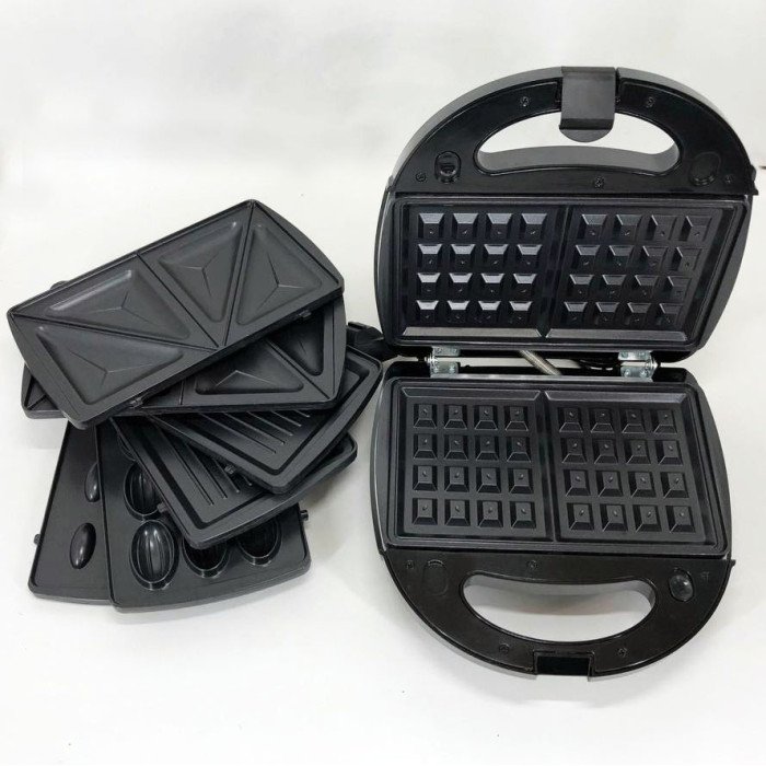 Мультимейкер 4 В 1 Crownberg Cb-1074 750 Вт Гриль Сендвічниця Вафельниця