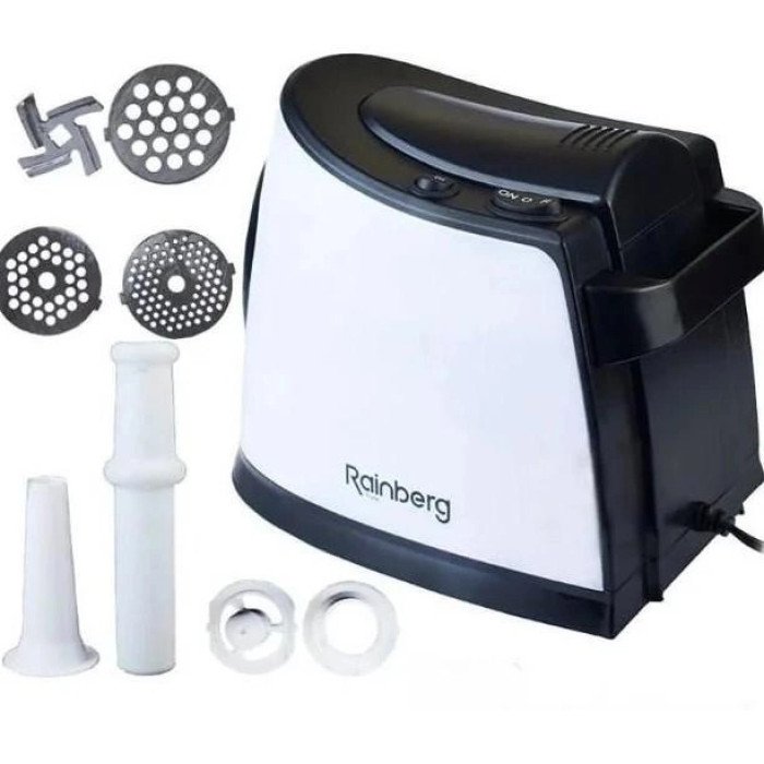 Електром'ясорубка з соковижималкою Rainberg RB-674 3000W, електром'ясорубка для шатківниці, потужна м'ясорубка