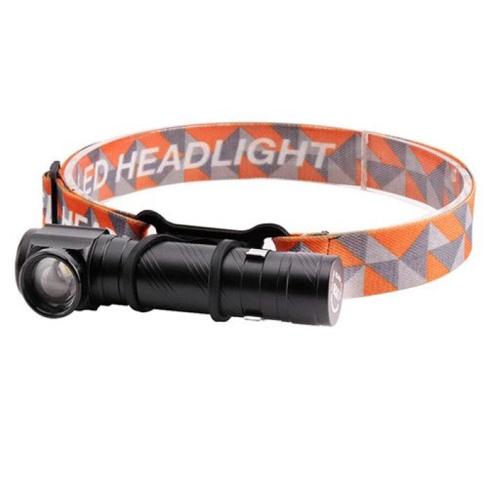 Ліхтар налобний акумуляторний Police W01-T6 USB з магнітом, портативний світлодіодний налобний ліхтар