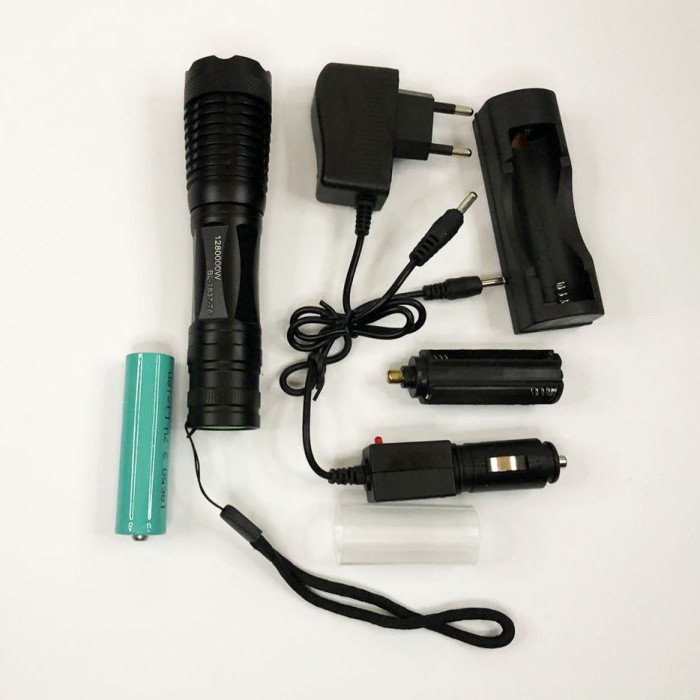 Ліхтар Police BL-1837-T6 (1х18650, зарядки 220В та 12В, 5 режимів, 1050 люмен), Водонепроникний ліхтар