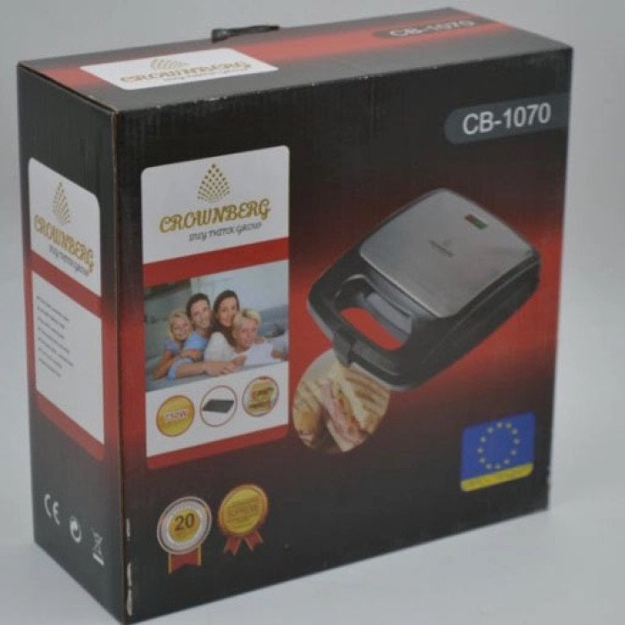 Сендвічниця Crownberg CB-1070 З Ґратами Гриль, бутербродниця, тостерниця, бутербродниця побутова