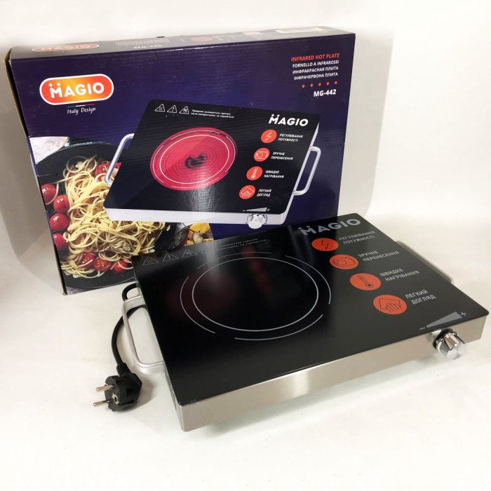 Настільна плита інфрачервона MAGIO MG-442 1500 Вт, електроплита інфрачервона настільна