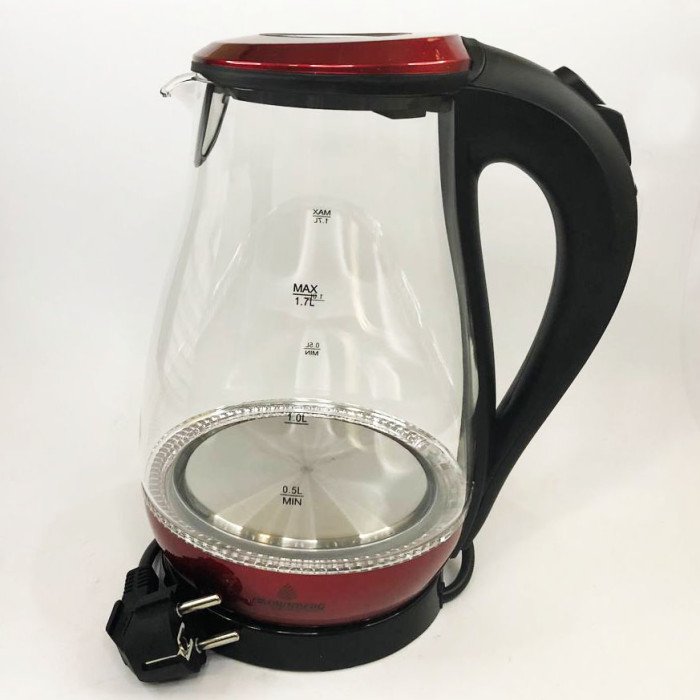 Електрочайник Crownberg Cb-9114 1.7 Л Скляний Електричний Чайник Crownberg
