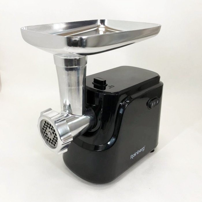 Електрична м'ясорубка Rainberg RB-677 2600W з насадкою для ковбас, м'ясорубка з металевим редуктором