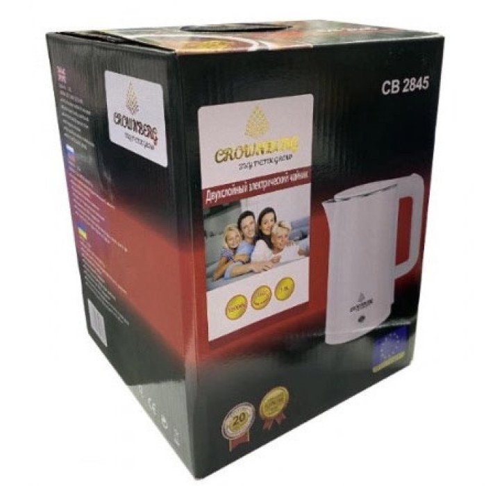 Електрочайник Crownberg CB-2845 дисковий 1.8л 1800Вт. Колір: зелений