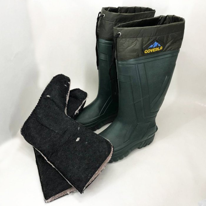 Чоботи якісні утеплені гумові високі. Розмір 44, гумові чоботи чоловічі робітники