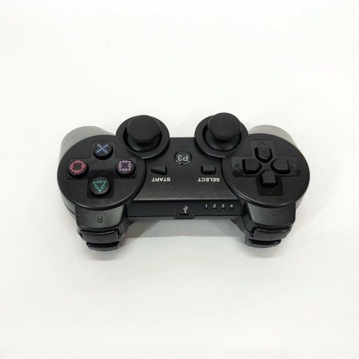 Бездротовий ігровий геймпад Doubleshock PS3/PC акумуляторний джойстик з функцією вібрації. Колір: чорний