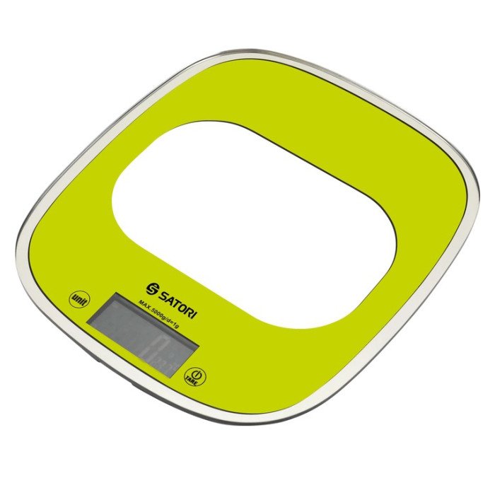 Кухонні ваги Satori SKS-221-GR до 5 кг, електронні кухонні ваги. Колір: зелений