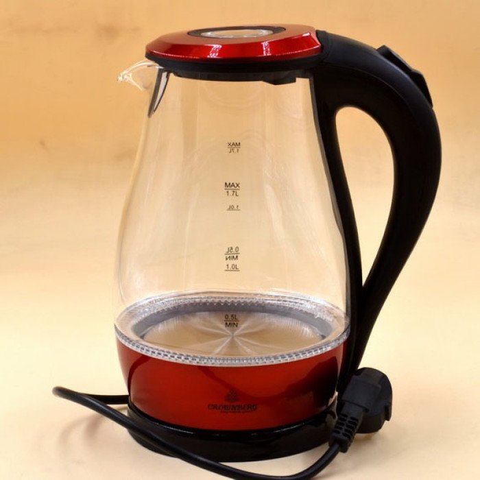 Електрочайник Crownberg Cb-9114 1.7 Л Скляний Електричний Чайник Crownberg
