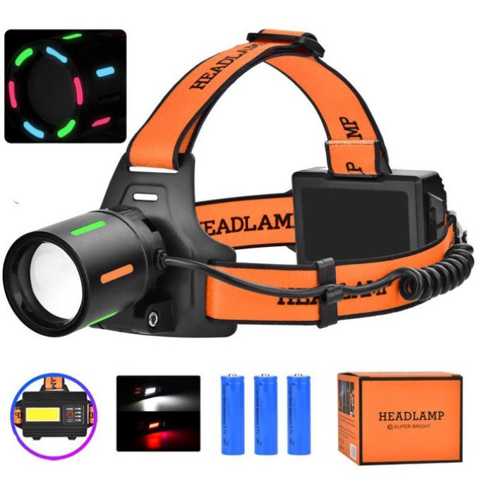 Ліхтар налобний BL-T67-TG+COB(white+red)