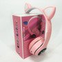 Бездротові навушники з котячими вушками та RGB підсвічуванням Cat VZV 23M. Колір: рожевий