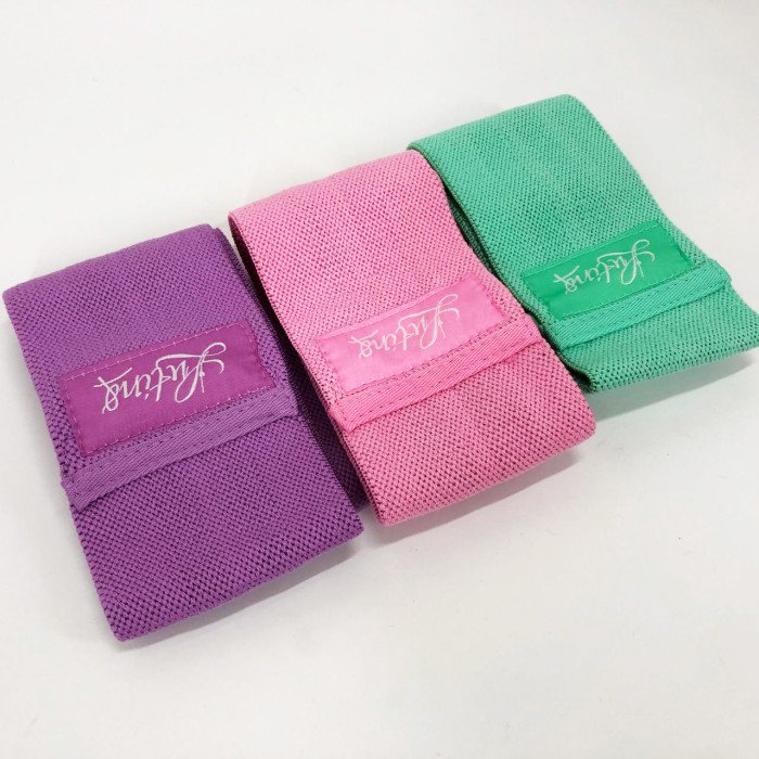 Гумки для фітнесу та спорту WOW LT-003 Набір тканинна стрічка еспандер 3 шт, Джгут еспандер для заняття