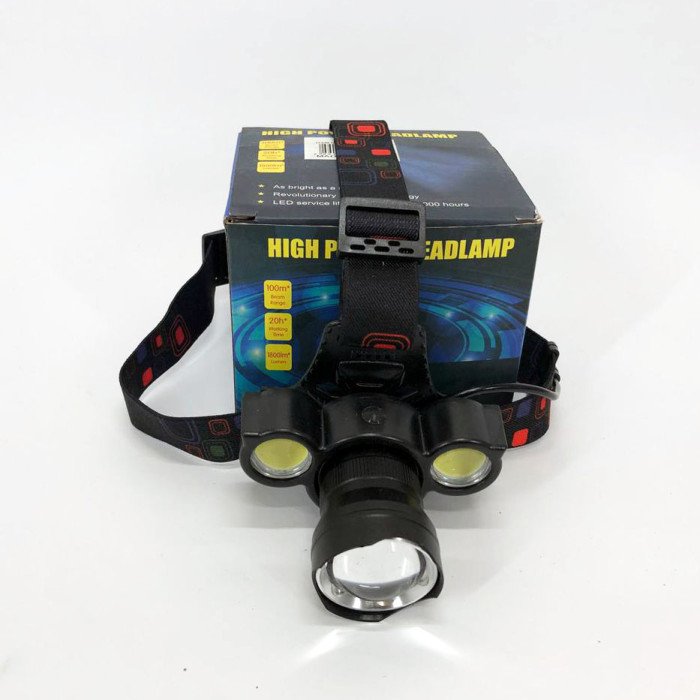 Налобний акумуляторний ліхтар HeadLight BL-001 діод T6+Cob, Налобний ліхтарик з USB зарядкою, з лінзою