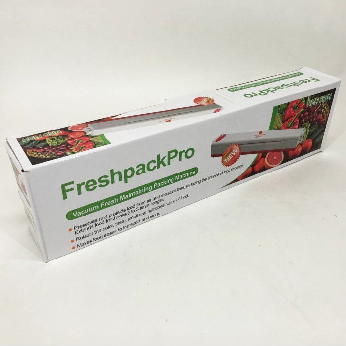 Вакууматор Freshpack Pro вакуумний пакувальник їжі, побутової. Колір помаранчевий