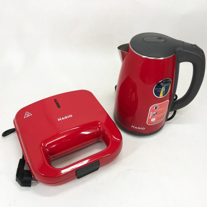 Набір дизайнерської лінійки Magio: сендвічниця MAGIO MG-376 + Електрочайник Magio MG-977