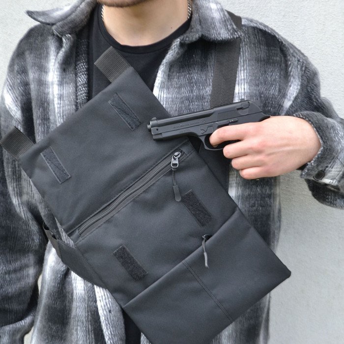 Набір: Сумка з кобурою + ліхтар тактичний POLICE BL-X71-P50