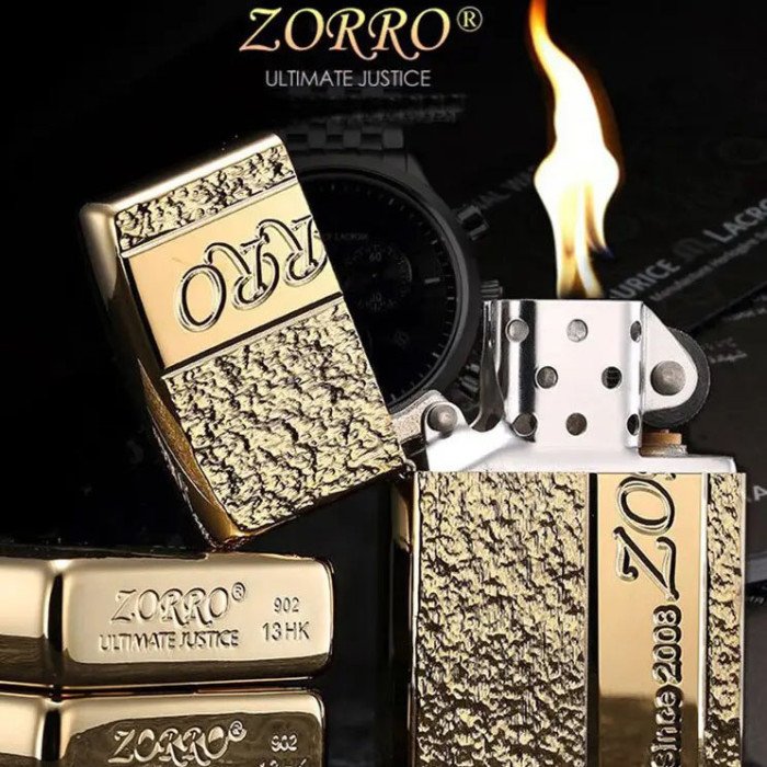 Запальничка бензинова Zorro HL-358, подарункова запальничка сувенірна, вітрозахисна запальничка бензин