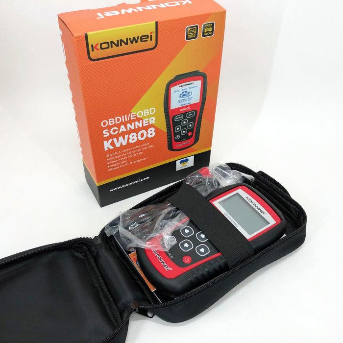 Автомобільний діагностичний сканер Konnwei KW808 OBD II/EOBD, Автотестер універсальний Адаптер