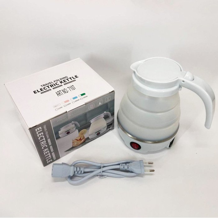 Електрочайник складаний Travel Folding 600 мл. Хороший електричний чайник. Колір: білий