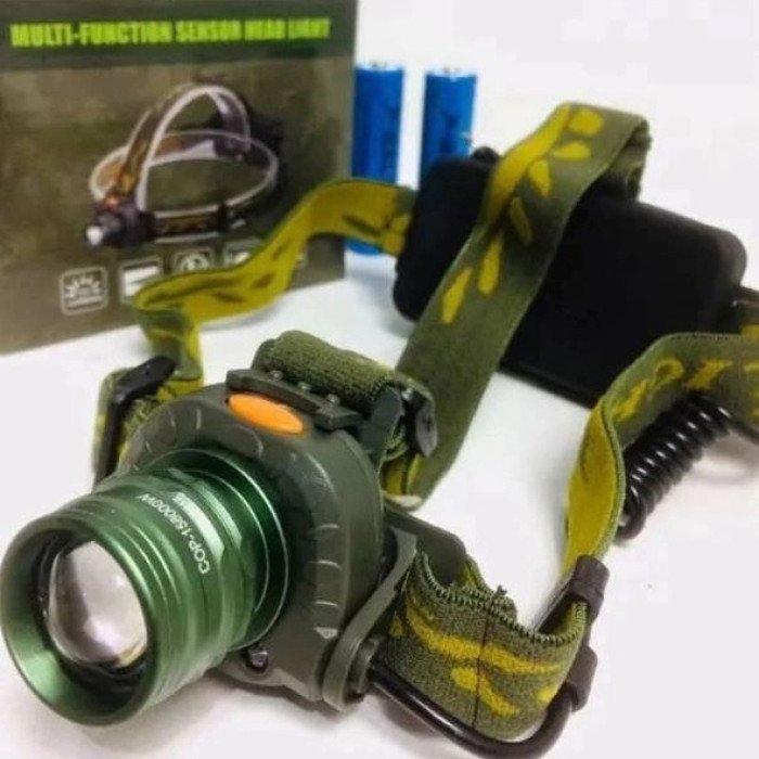 Налобний ліхтар тактичний Bailong BL-1505\602B SENSOR з датчиком руху, Ліхтарик налобний led