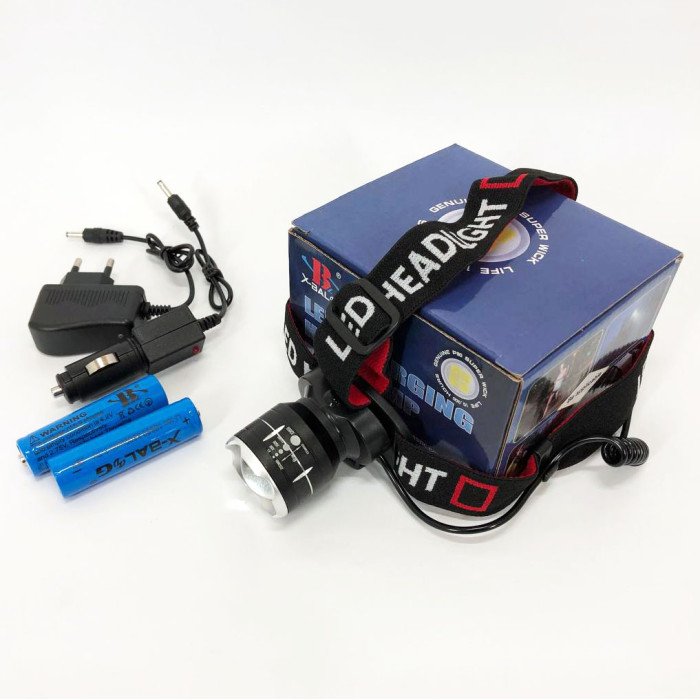 Налобний ліхтар X-Balog BL-T09B-P90, потужний тактичний ліхтар на голову, водонепроникний