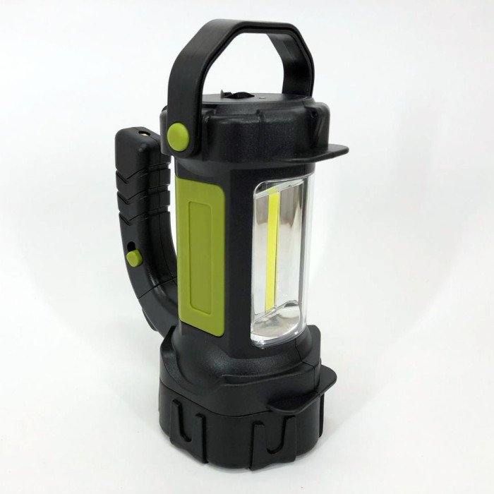 Ручний акумуляторний ліхтар T80C-5W+COB (white/red) із функцією Power Bank. Колір зелений