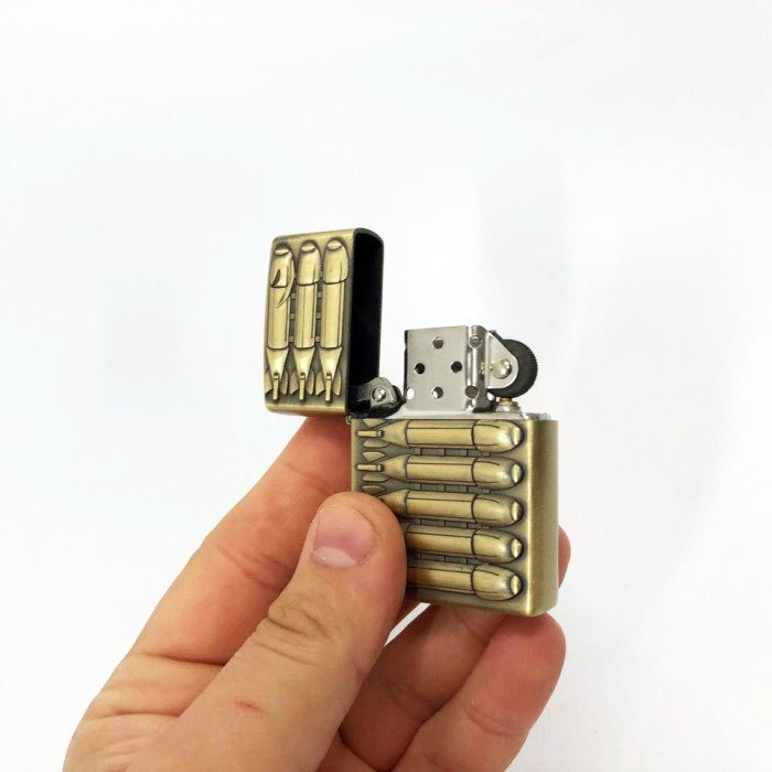 Запальничка бензинова в подарунковій коробці 367-2, Вітрозахисна запальничка, Прикольні запальнички