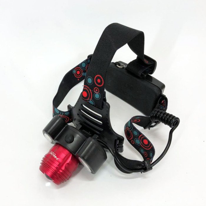 Універсальний налобний ліхтар 2117-T6+2COB 2х18650 3 світлодіоди 4 режими роботи свічення 1500 люмен