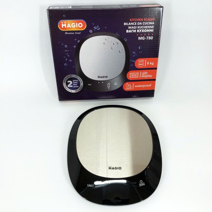 Ваги кухонні MAGIO MG-780 водонепроникні, ваги для кондитера, кухонні ваги міні