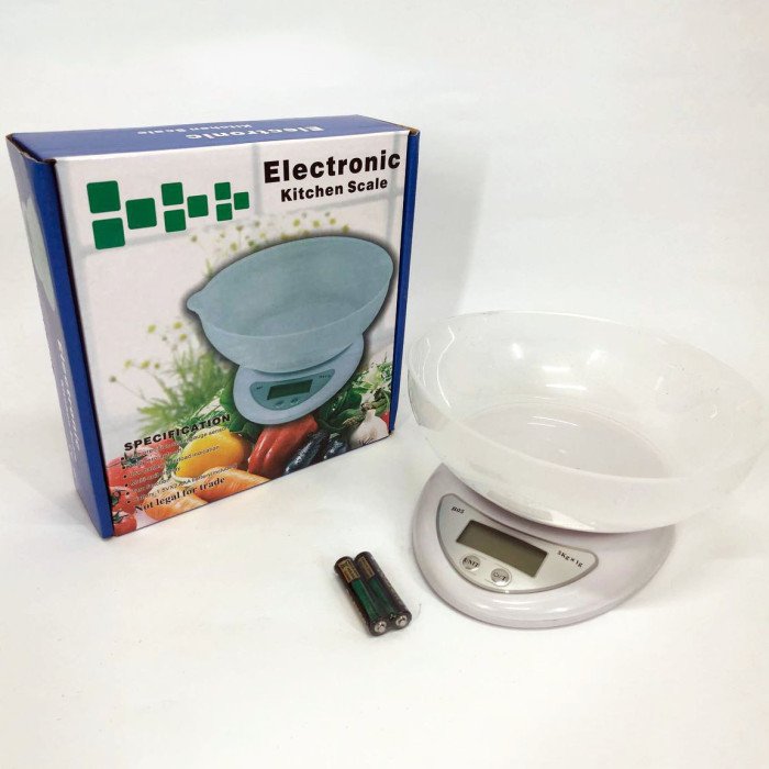 Ваги кухонні електронні B05A 1г до 5кг чаша, ваги для кондитера, для зважування продуктів