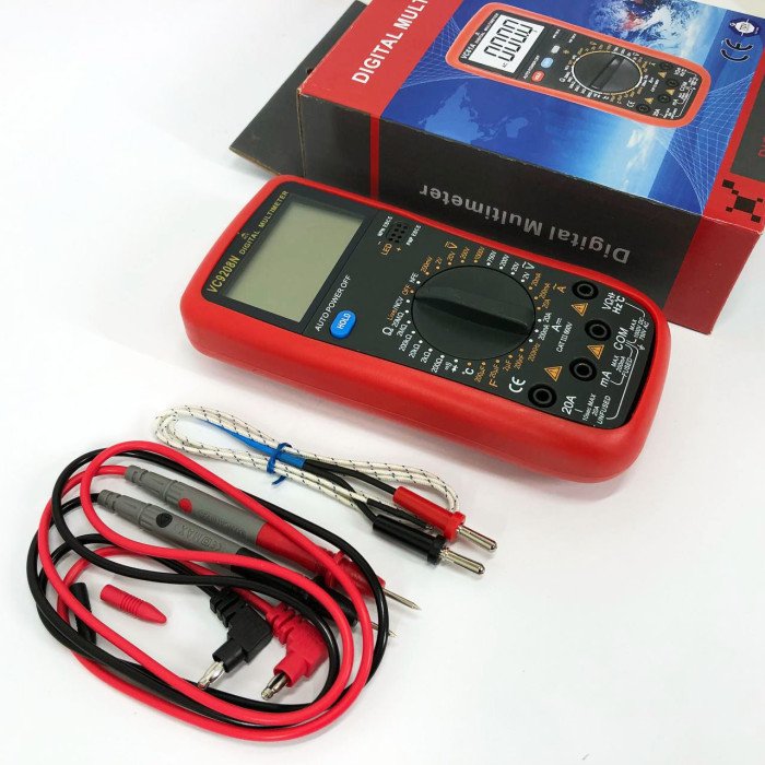 Цифровий Професійний мультиметр VC9208N тестер вольтметр + термопара, хороший мультиметр