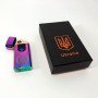 Електрична та газова запальничка Україна з USB-зарядкою HL-435, Юсб запальничка. Колір: хамелеон