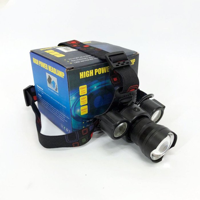 Налобний акумуляторний ліхтар HeadLight BL-001 діод T6+Cob, Налобний ліхтарик з USB зарядкою, з лінзою