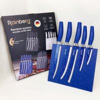 Набір ножів Rainberg RB-2322 з нержавіючої сталі з магнітною основою Blue