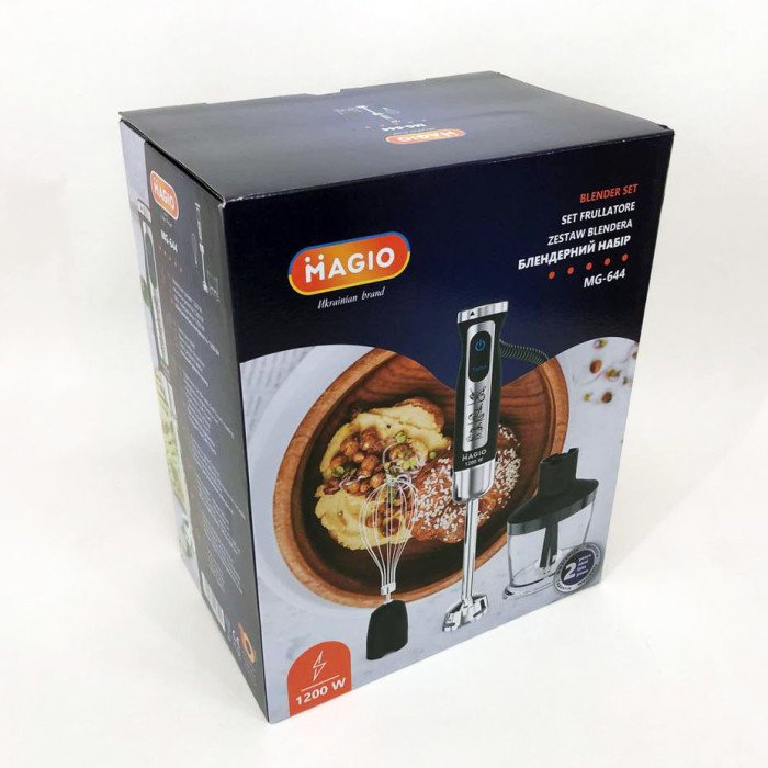 Блендер-подрібнювач занурювальний MAGIO MG-644 1200 Вт, блендер для дому, блендер для кухні, електричний