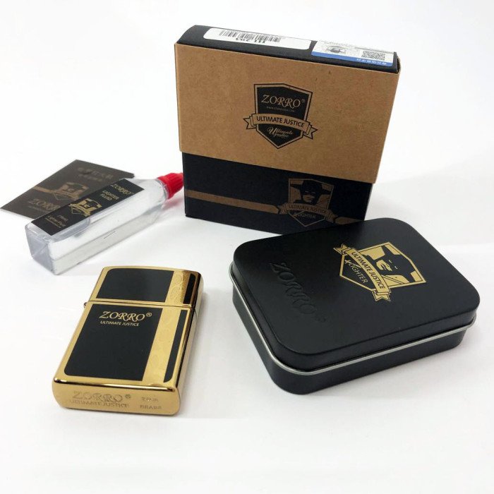 Запальничка бензинова Zorro HL-293, запальничка на день народження, запальничка у подарунковому футлярі