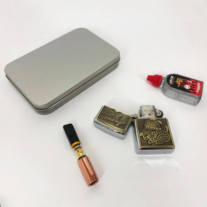 Запальничка бензинова в подарунковій коробці N3, сувенір запальничка, подарунки для чоловіків