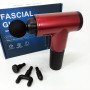 Акумуляторний масажер Fascial Gun KH-320 портативний ручний ударний м'язовий пістолет 4 насадки червоний