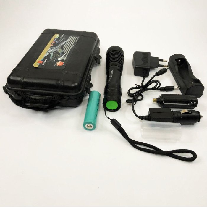 Ліхтар Police BL-1837-T6 (1х18650, зарядки 220В та 12В, 5 режимів, 1050 люмен), Водонепроникний ліхтар