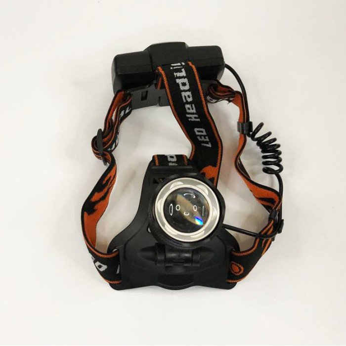 Ліхтар налобний Police BL-2189 T6 (MicroUSB), універсальний, з оптичним зумом, водонепроникний ліхтар