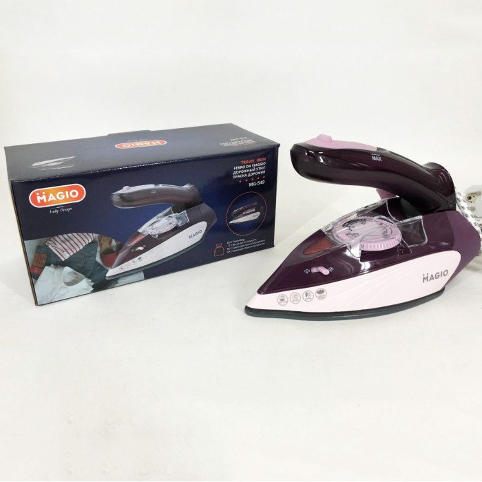 Дорожня праска Magio MG-549 1100 Вт, праска електрична парова, парова праска-очисник